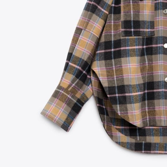ZARA Oversized Plaid Shirt Shacket Pendleton - Picture 3 of 11